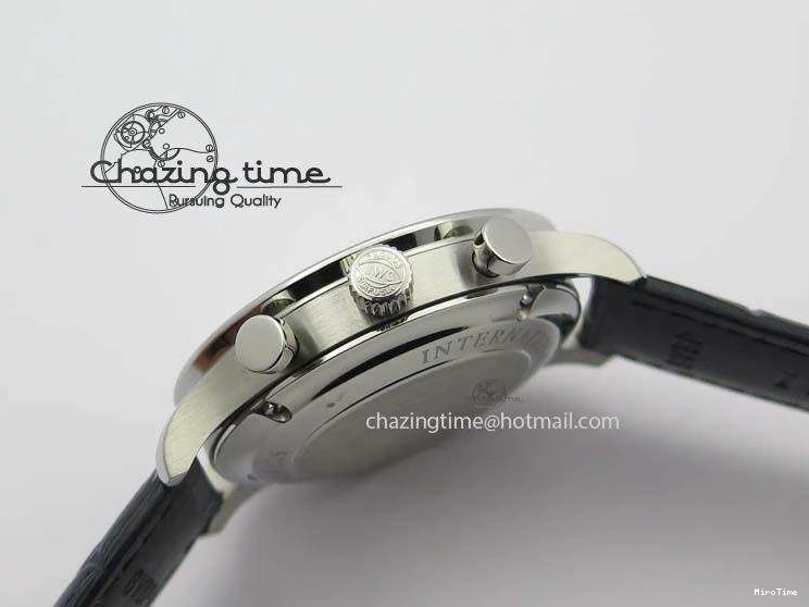 MIROTIME 0424 UrbanStyle Portuguese IW371446 ZF 1:1 Best Edition SS White Dial Blue Markers On Blue Leather Strap  A79350 V 7270